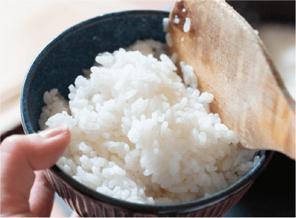 炊き立てのオリジナルブレンドのご飯